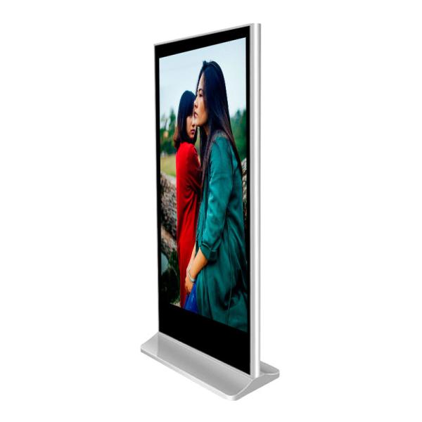 43 inch lcd screen display vertical digital signage kiosk on wheels for office