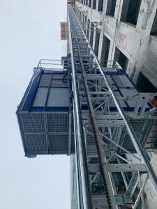 China Construction Site 500m 46m/Min Passenger And Material Hoist With Air Conditioner on sale