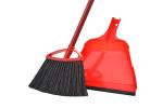 Household Angle Dust Push Broom Clip On Dustpan Set 48 Inches Low Edge Rubber