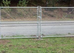 Wholesale F654 F900 Chain Link Double Swing Gate Zinc Coated With Round Post from china suppliers