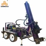 Portable Water Well Drilling Rigs Lifting force 12T Water Well Drilling Trailer