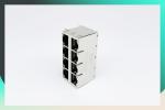 PHC 2 x 4 Port 10 / 100 / 1000 Mbps Shielded RJ45 Ethernet Jack W/O LED