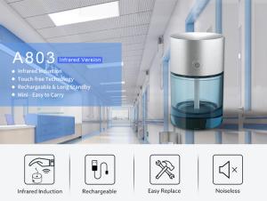 Wholesale Scenta Mini Portable Auto Alcohol Spray Touchless Hand Sanitizer Dispenser Rechargeable from china suppliers