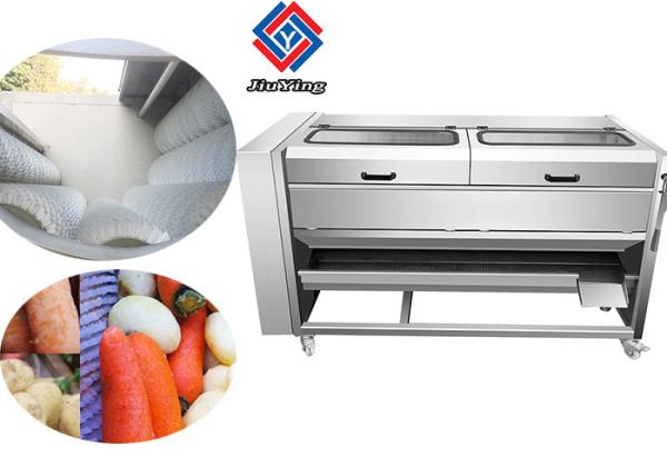 800KG/H Fruit And Vegetable Peeler Machine Potato Carrot Cleaning Root Brush