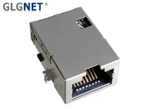 Wholesale Latch Up 1 Port RJ45 Magnetic Ethernet Jack Shielded EMI Finger 0.2mm Thickness from china suppliers