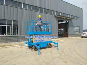 Wholesale SJY0.5-8 Mobile Scissor Lift Platform 500kg Load 8m Platform Height with Battery from china suppliers