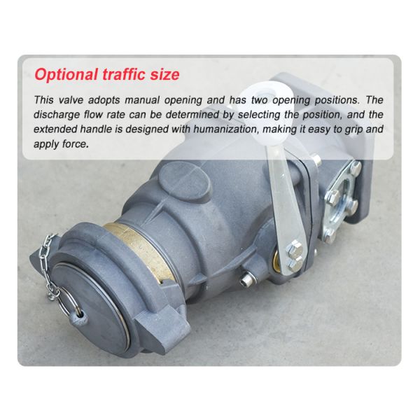 OEM Supported Italy Style Aluminum Alloy API Discharge Valve for Tanker Truck -20℃ - 70℃ Customizable