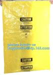 Yellow Asbestos Disposal Removal and Burial Bags, manufacturer supply Customize