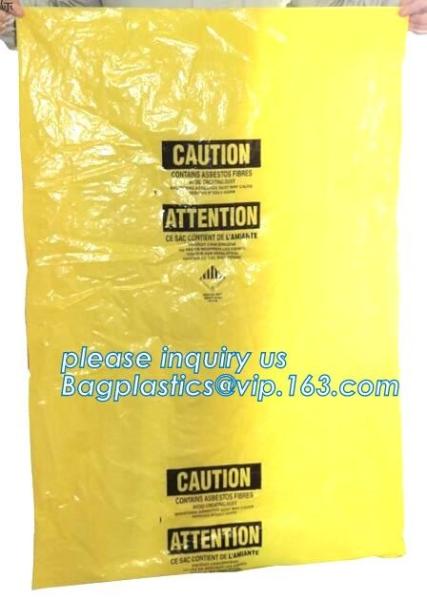 Yellow Asbestos Disposal Removal and Burial Bags, manufacturer supply Customize
