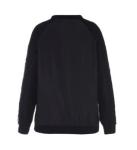 Casual Cool Womens Coats Black V Neck Coat Plain Dyed With Zipper Black Color