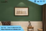 Durable Non woven Wallpaper Removable Material with Dark Green Color