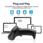 Luckydoor Handheld Wired 1D 2D QR POS Barcode Scanner 300mm/S With USB Cable