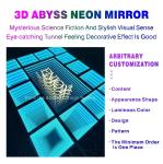 Durable Metal Frame Custom Infinity 3D Mirror Neon Dance Floor for DJ Disco