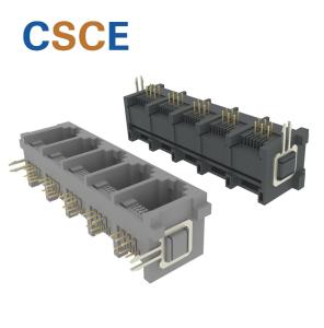 Wholesale 5225 Series Telephone Jack 1*5 Port RJ11 Modular Jack Connector DIP 90 Degrees Female Socket from china suppliers