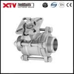 Electric Actuator 3PC ISO 5211 Ball Valve For Floating Structure