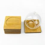 Custom Bamboo Coasters Eco-friendly Original Eco-set Coffee Tray Square/Round