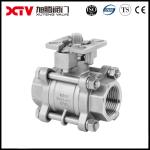 Xtv 1/2 Inch Double Acting Pneumatic Actuator 3PC Floating Ball Valve in