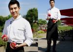 Long Sleeve Custom Work Shirts , Double Breasted Side Open Chief Cook Uniform