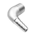 Female Connection 3/8" Hose Barb x 1/2" NPT Male 90 Degree Elbow Adapter for
