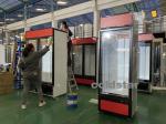 Fan Cooling 1-2-3 Doors Upright Freezer Showcase For Ice Cream And Seafood