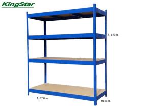 Wholesale Industrial Boltless Shelving System , Heavy Duty 4 Tier Metal Shelving Unit from china suppliers
