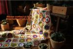 80*60 cm Bohemia Handmade crochet hook Daisy striped blanket, flower crochet