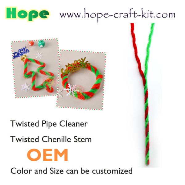 Glitter chenille stems pipe cleaners for children creative DIY craft kit material Polyester or Polypropylene fiber+ Wire