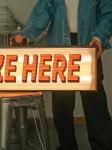 Corrugated acrylic light box billboard beautiful door head sign shop is easier