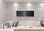 Decorative Embossed Vinyl Country Style Wallpaper with Grey Leaf Pattern , CSA