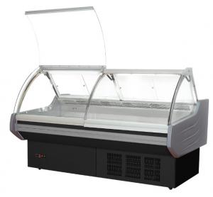 China 2m 5m Meat Display Chiller With Stainless Steel Cabinet For Butchery Store on sale