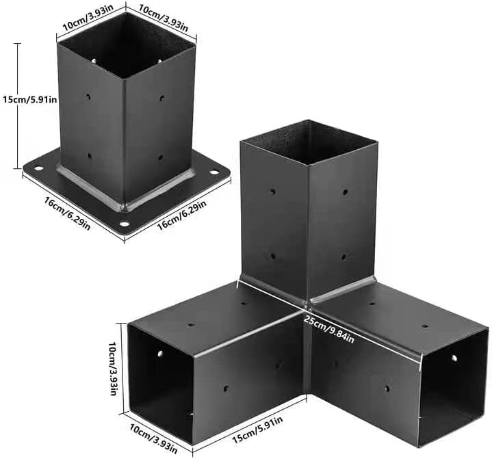 Standard Pergola Brackets 4x4 Kit Corner Brackets for Woodworks