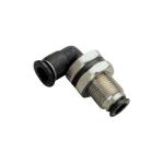 M5 ~ 1/2" Pneumatic Tube Fittings PLM - C Micro Equal Elbow Outer Hexagon Nut