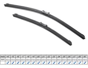 Wholesale Sleek Quiet Windshield Wiper Blades Curved Universal Windscreen Wipers from china suppliers