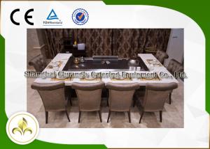Wholesale Rectangular Stove Top Teppanyaki Grill Japanese Hibachi Table With Ventilation System from china suppliers