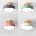 Ceiling Lights Modern Led Nordic Wood Lighting Fixture Indoor led panel ceiling