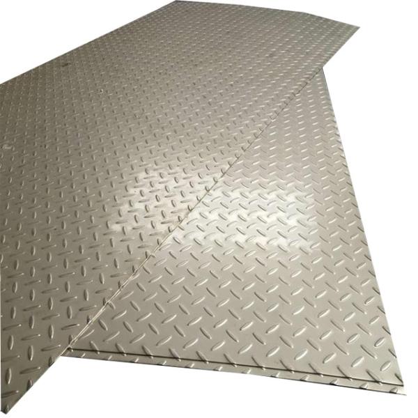 Antiskid Polished Diamond Metal Sheet 4x8 , Fireproof Stainless Steel Checkered