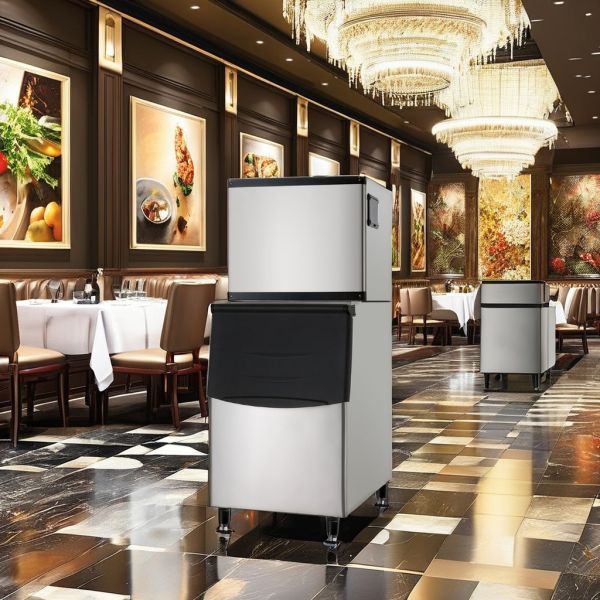 Commercial Home Business 191kg Block Ice Maker LED Automatic Cube Machine for Supermarket Use Single-Temperature Home