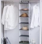 Marble Print Sweater 6 Shelf Hanging Closet Organizer