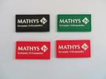 Cool Black Green Red 3d Embossed Logo PVC Patches For Clothing Garment , For