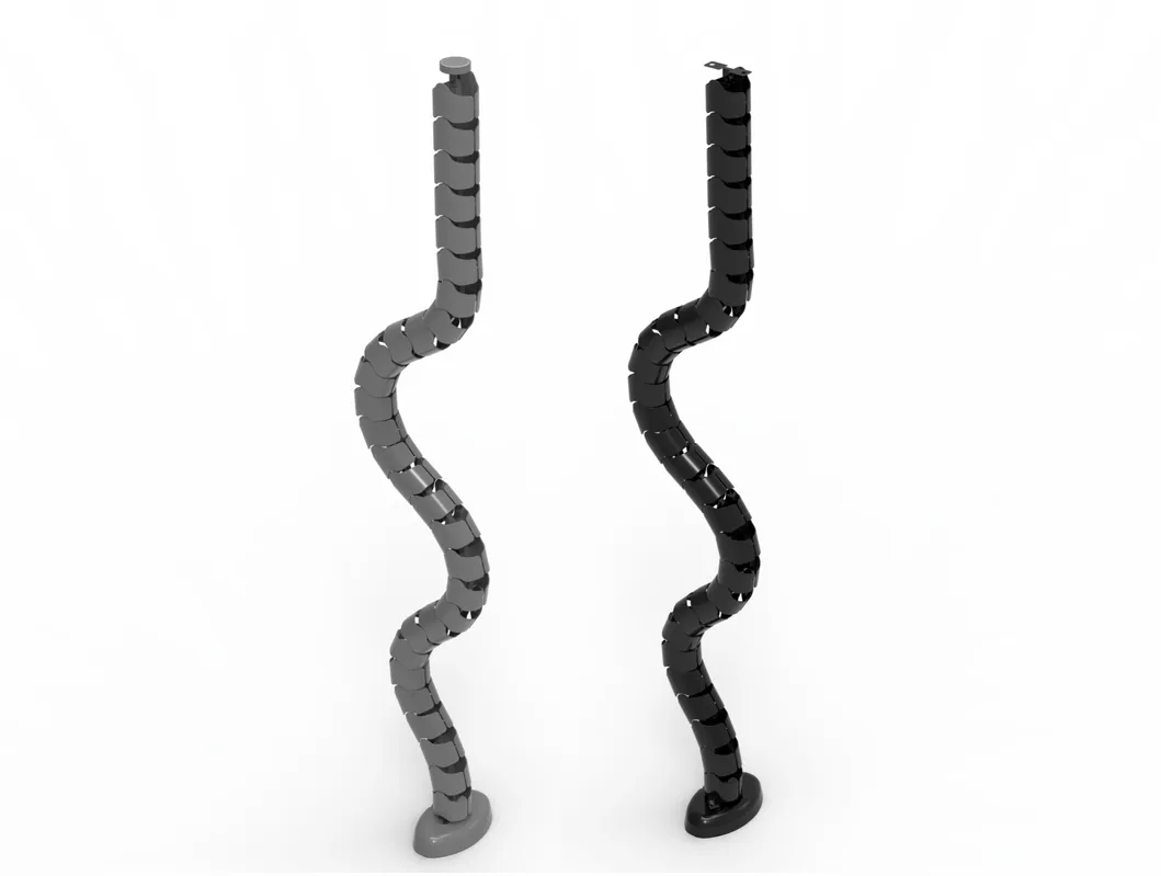 Adjustable Desk Vertebrae Cable Manager Organizer Spine Quad Entry