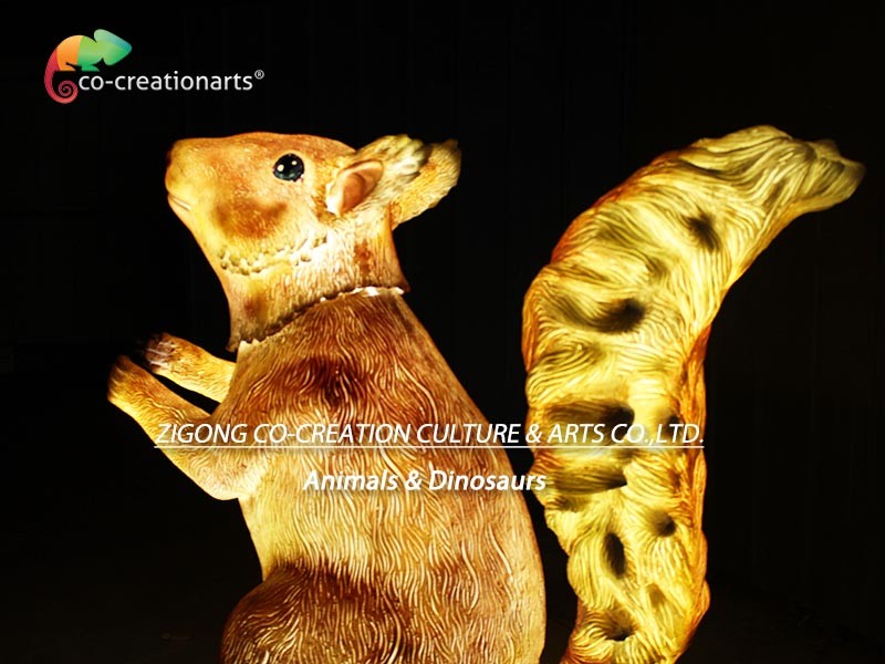 ISO Fiberglass Sculpture Squirrel Illuminated Animals Customizable