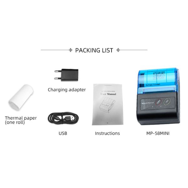 Digital Small Portable Invoice Book Forms 2 Inch 58mm Thermal Printer