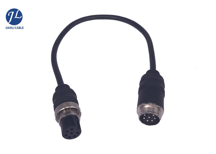 7Pin Male To Female Aviation Cable For Vehicle 360 Degree Monitoring System 