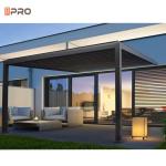 Zip Screen System Gazebo Modern Aluminum Pergola For Restaurant Cafe
