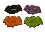 Handpainted Bat Shaped Candy Dish Halloween Dish Set Ceramic Stoneware