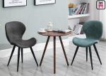 S Shape Metal Restaurant Chairs Leather Upholstered Customized Cushion Color