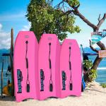 PROFESSIONAL 37 Inch Surfing Bodyboard with Custom Surfing Gear and Accessories