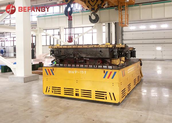 Cylinder Objects Trackless Transfer Cart 100T Bearing Power V Frame Customized