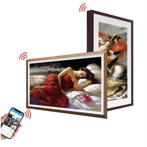 Wholesale wood frame 21.5&quot; 22&quot; inch digital art NFT display photo frame WIFI 4G network Android LCD display for advertising exhibition from china suppliers