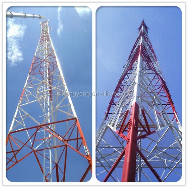 10m 20m 25m 35m 40m 45m 55m 60m 65m 70m 75m hot dip galvanized steel telecom antenna galvanized television lattice antenna tower